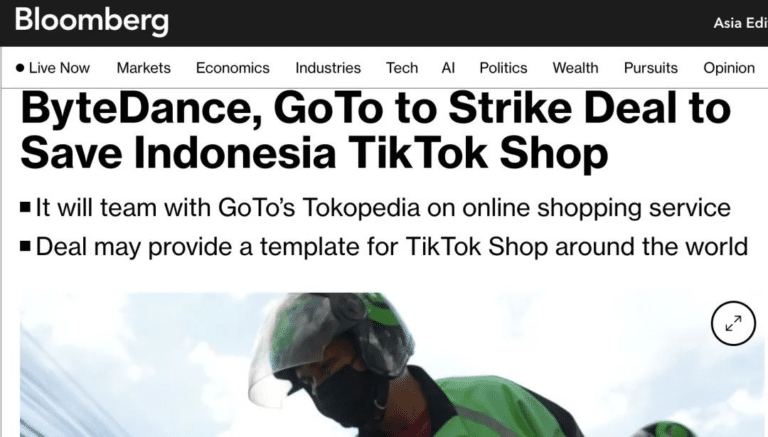 确定重返印尼！TikTok与GoTo集团达成协议